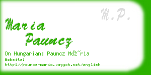 maria pauncz business card